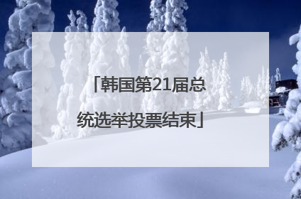 韩国第21届总统选举投票结束