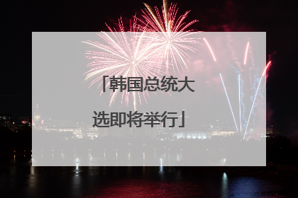韩国总统大选即将举行
