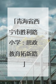 青海省西宁市胜利路小学：思政教育拓新路