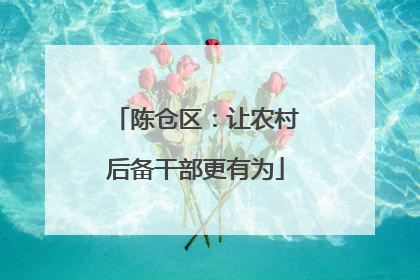 陈仓区：让农村后备干部更有为