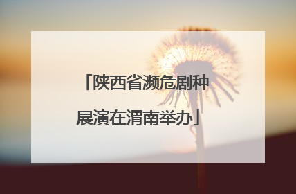 陕西省濒危剧种展演在渭南举办
