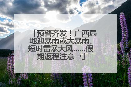 预警齐发！广西局地迎暴雨或大暴雨、短时雷暴大风……假期返程注意→