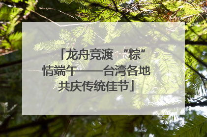 龙舟竞渡 “粽”情端午——台湾各地共庆传统佳节