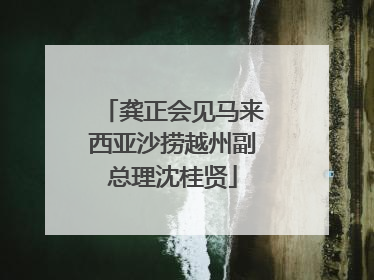 龚正会见马来西亚沙捞越州副总理沈桂贤