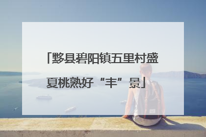 黟县碧阳镇五里村盛夏桃熟好“丰”景