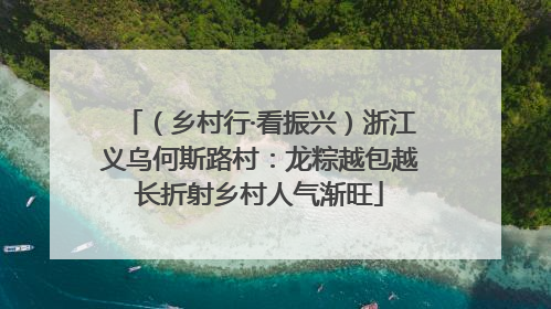 （乡村行·看振兴）浙江义乌何斯路村：龙粽越包越长折射乡村人气渐旺
