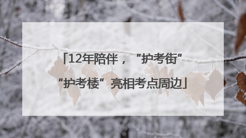 12年陪伴，“护考街”“护考楼”亮相考点周边