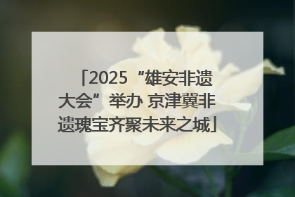 2025“雄安非遗大会”举办 京津冀非遗瑰宝齐聚未来之城