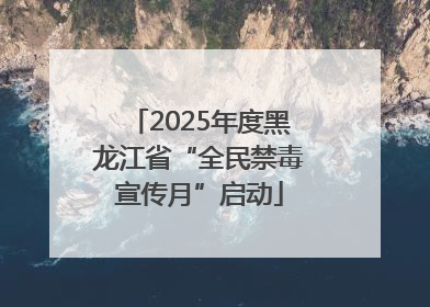 2025年度黑龙江省“全民禁毒宣传月”启动