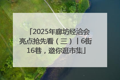 2025年廊坊经洽会亮点抢先看（三）丨6街16巷，邀你逛市集
