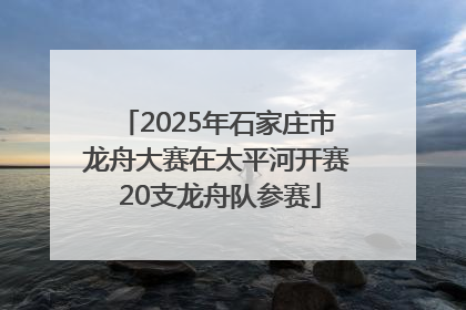 2025年石家庄市龙舟大赛在太平河开赛 20支龙舟队参赛