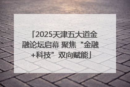 2025天津五大道金融论坛启幕 聚焦“金融+科技”双向赋能