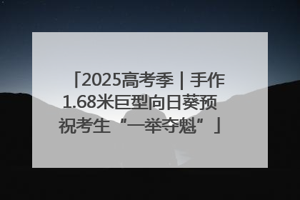 2025高考季｜手作1.68米巨型向日葵预祝考生“一举夺魁”