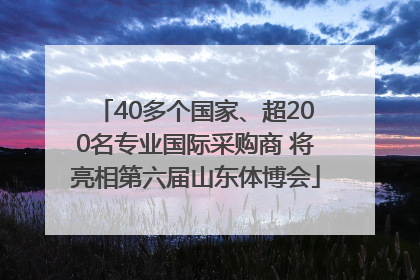 40多个国家、超200名专业国际采购商 将亮相第六届山东体博会