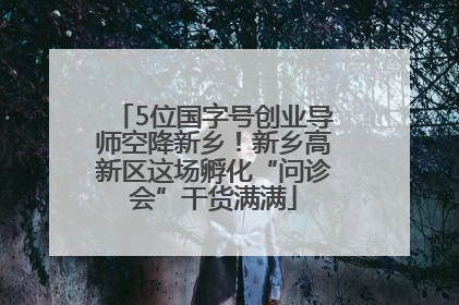 5位国字号创业导师空降新乡！新乡高新区这场孵化“问诊会”干货满满