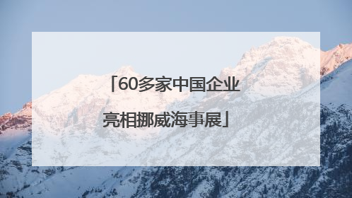 60多家中国企业亮相挪威海事展