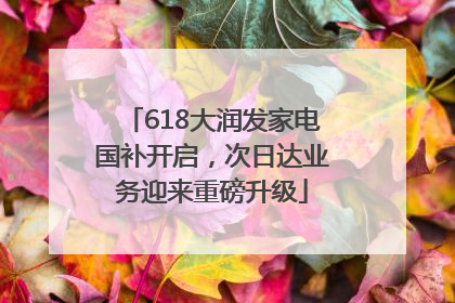 618大润发家电国补开启，次日达业务迎来重磅升级